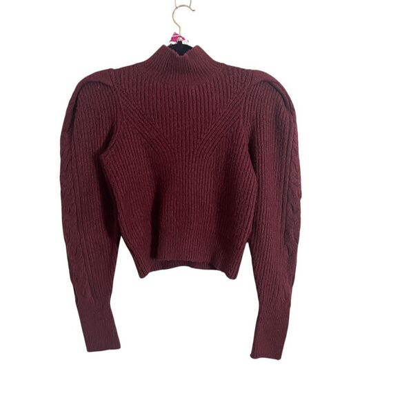 Express Womens Sweater Medium Knit Crop Cutout Pullover - Picture 2 of 2